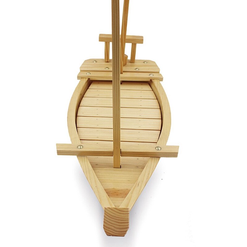 Træ sushi bakke serverer båd plade stor størrelse 50cm til restaurant