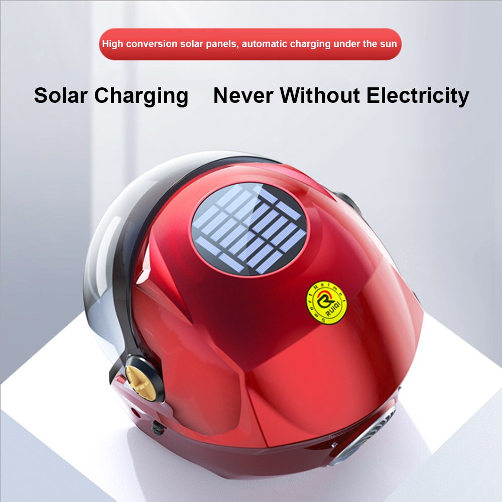 KDsafe-casco de motorista con Bluetooth para hombre y mujer, medio casco de energía Solar, ultraligero, para las cuatro estaciones, ventilador de verano