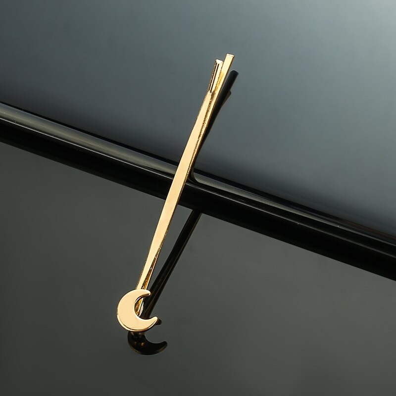 Geometrische Haarspangen, Haarspangen, Haarnadeln für Frauen und Mädchen, goldene Metall-Haarklammern, Haarschmuck, Kopfschmuck, Haarnadel, Kopfbedeckung: Leuchtend Gelben