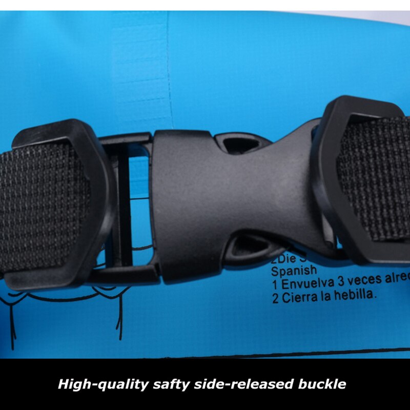 15L bolsa seca impermeable bolsa paquete rollo de compresión superior para nadar al aire libre kayak Canoeing río Trekking bote