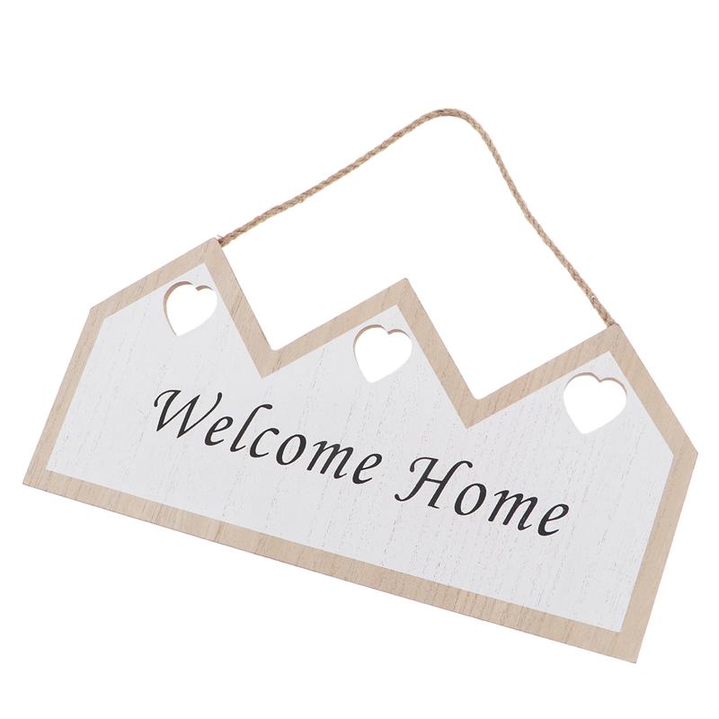 1Pc Welcome Home Durable Premium Door Hanging Sign Door Plaque for Shop Home