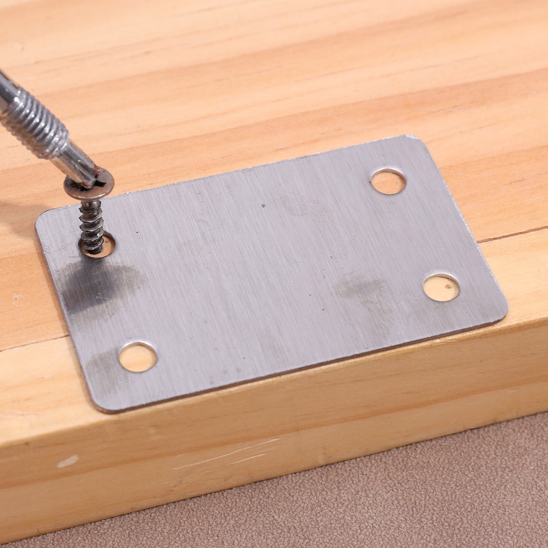 Placa de reparo de dobradiça de aço inoxidável, ferramenta de montagem de dobradiças de móveis para armário, cozinha, porta, placas de fixação, suporte de canto