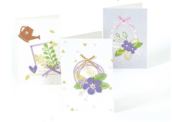 Eno Greeting Paper 3D Card Kit Wedding Valentine DIY Complete Scrapbooking Card Kit 3 blank Cards with Envelopes
