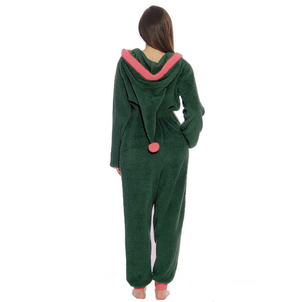 Winter Warm Pyjamas Women Playsuit Christmas Jumpsuits Sleepwear Overall Plus Size Hood Sets Pajamas For Women