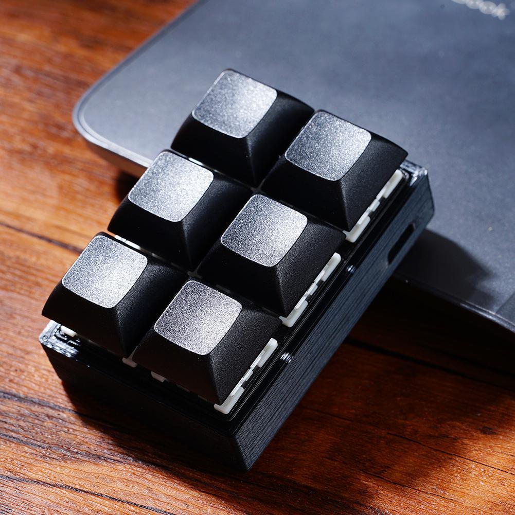 6 Keys Keyboard USB Custom Programmable Macro Keypad One-key Shortcut Keys Mini Mechanical Keyboard Blue Switch