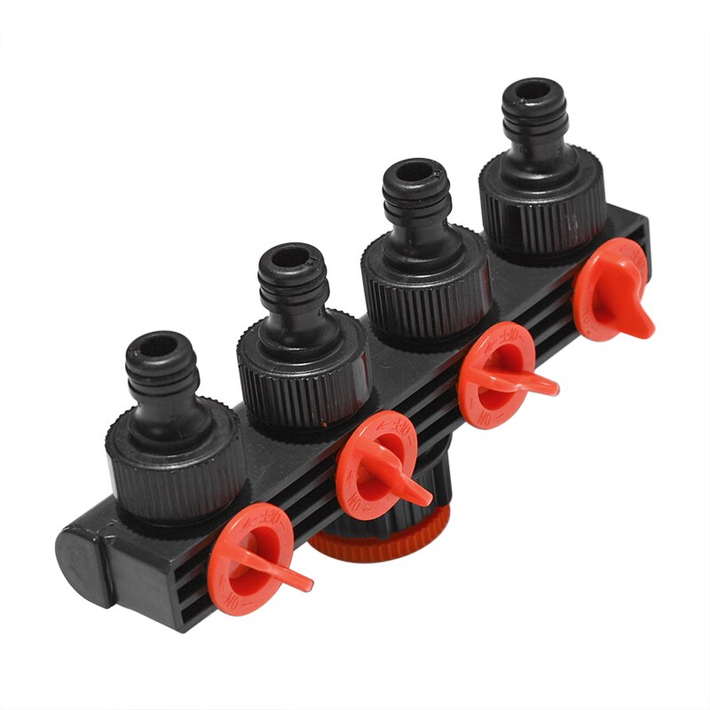 Huis Tuin Tuinslang Splitter Plastic Druppelirrigatie Water Connector Agrarische 4 Manier Tap Connectors