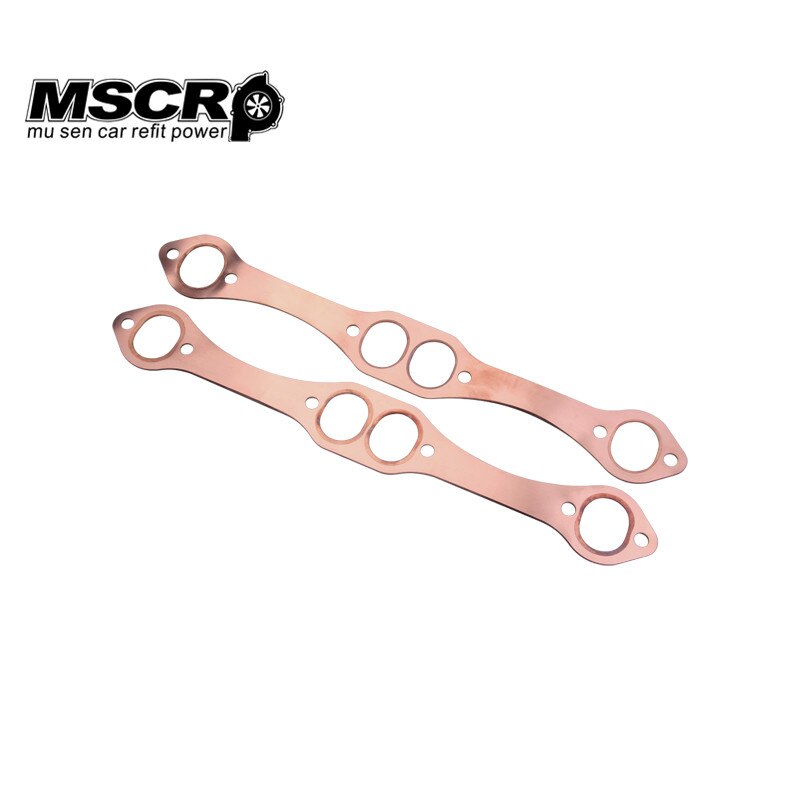Oval Port Copper Header Exhaust Gaskets Chevy SB 327 305 350 383 Reusable