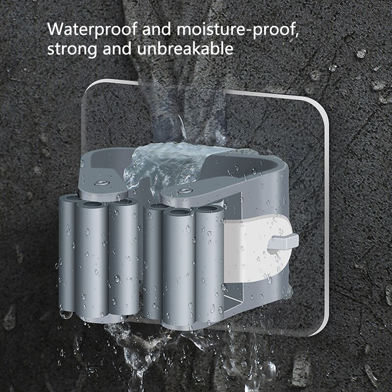 Samoprzylepne ściany wieszak na mopa przezroczysty mocny uchwyt na mopa organizator uchwyt łazienkowy schowek na haki haki Organizer łazienkowy