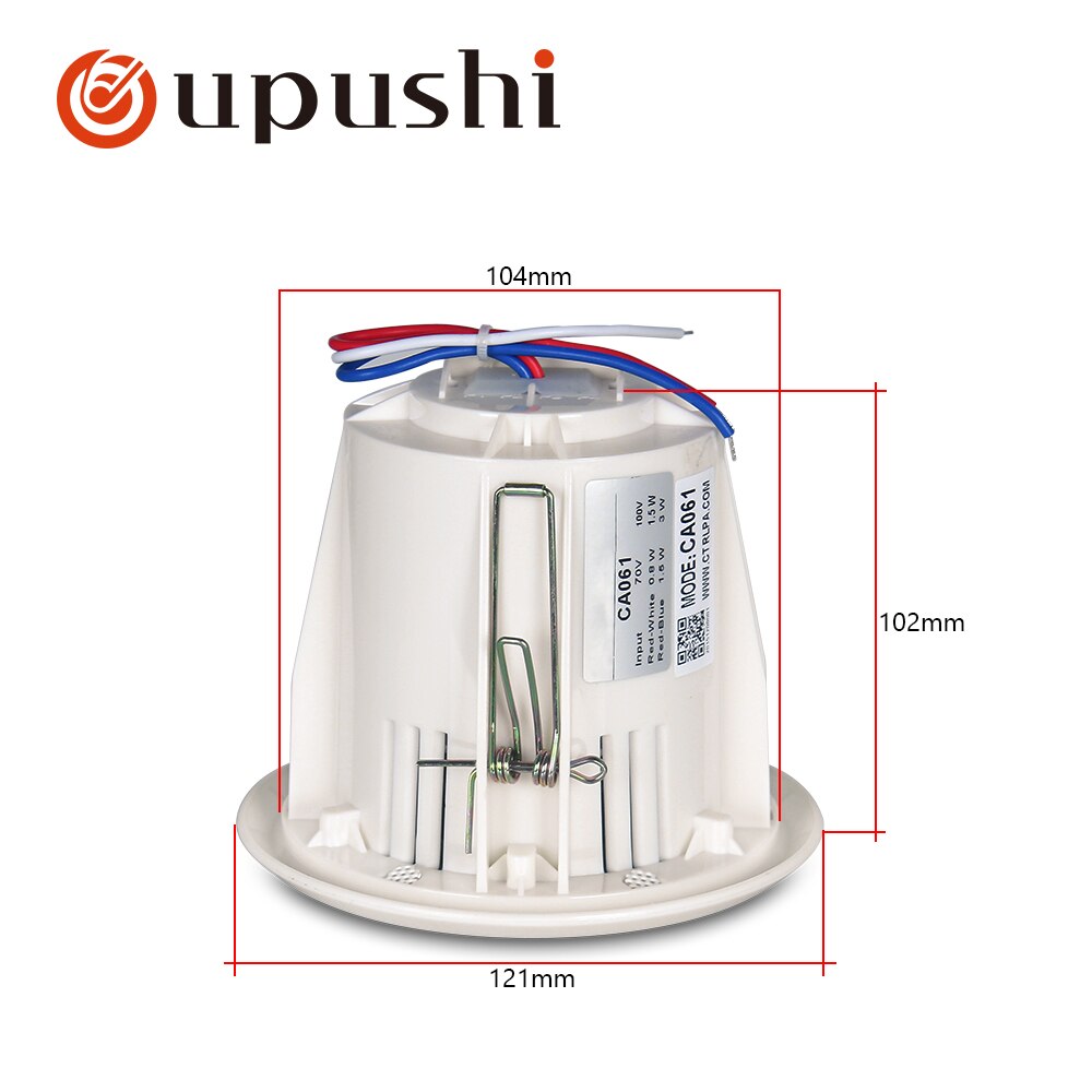 Oupushi ca061 3-6ワット3インチポータブルミニ天井スピーカーに使用してpaシステムと背景音楽システム