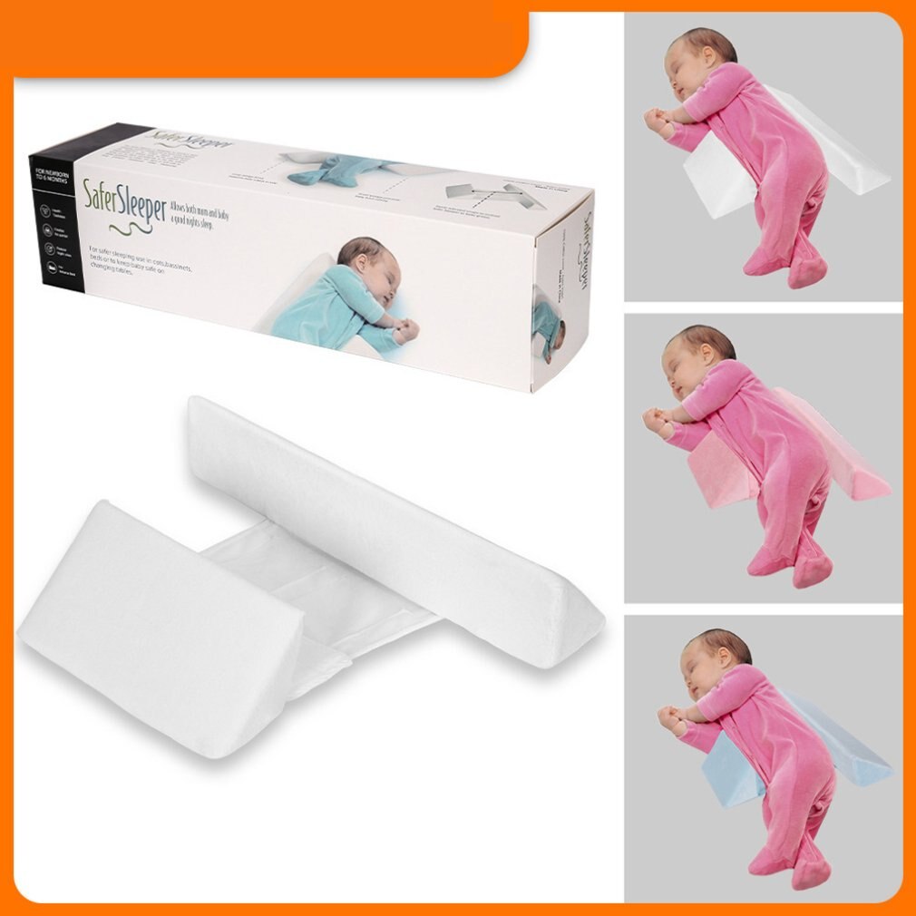 Almohada para dar forma al bebé, almohada Anti-Rollover lateral para dormir, almohada triangular de posicionamiento para bebés de 0 a 6 meses
