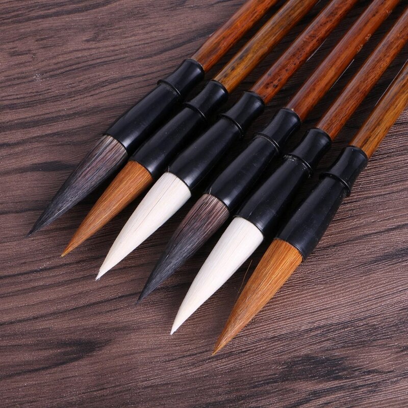 Grande brosse de calligraphie chinoise, poils de loup et d&#39;ours, dessin Flexible, Kanji