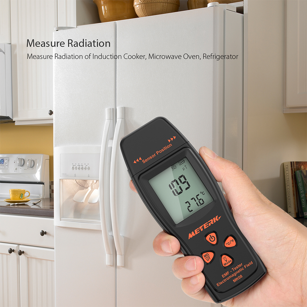 Meterk emf meter håndholdt mini digital lcd emf detektor elektromagnetisk felt stråling tester dosimeter tester tæller