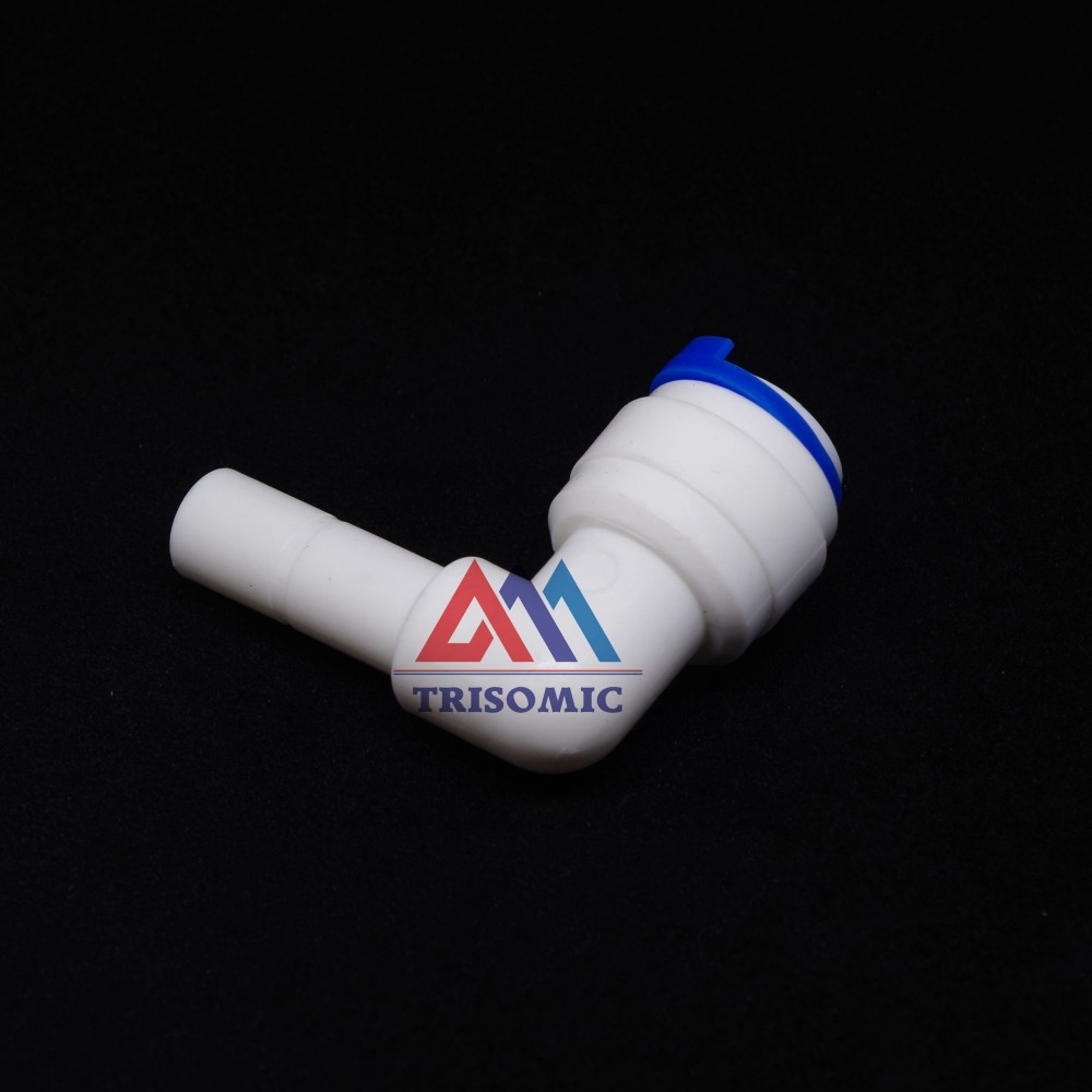 Elleboog 1/4 "OD Buis Quick Pushfit -3/8" OD Plug Fitting Aansluiting Aquarium RO Waterfilter Omgekeerde Osmose Systeem