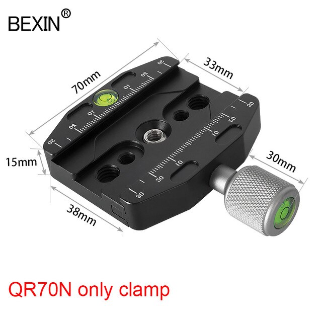 QR70N Camera Clamp Quick Release Clamp Tripod Mount Adapter Profession Dslr Stand Portable Clamp For Arca Swiss Point Camera: QR70N