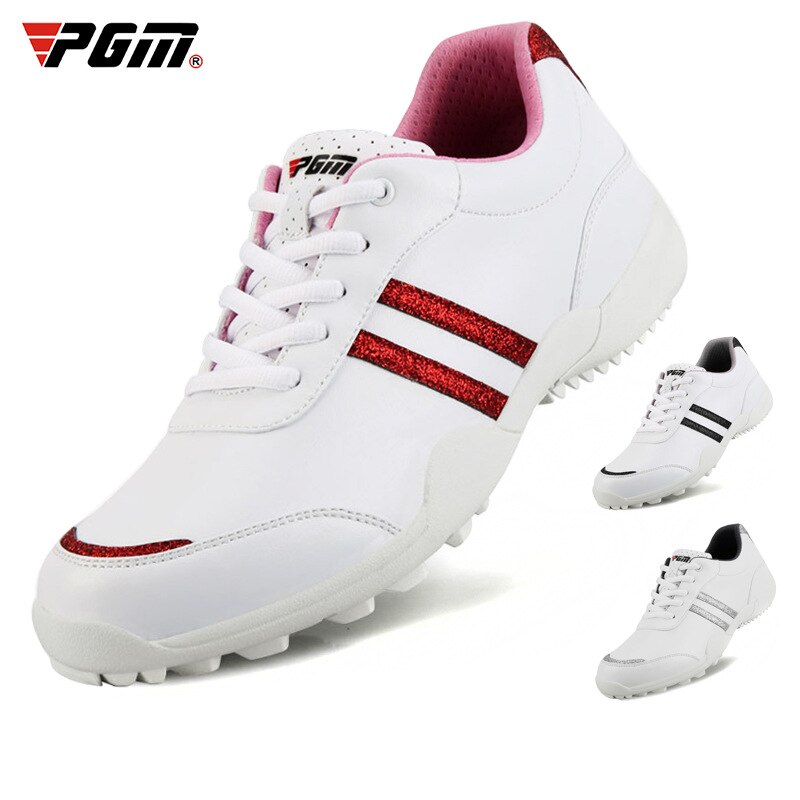 PGM Women Golf Shoes Anti-slip Breathable Golf Sneakers Ladies Super Fiber Waterproof Shoes Outdoor Sports Leisure Trainers