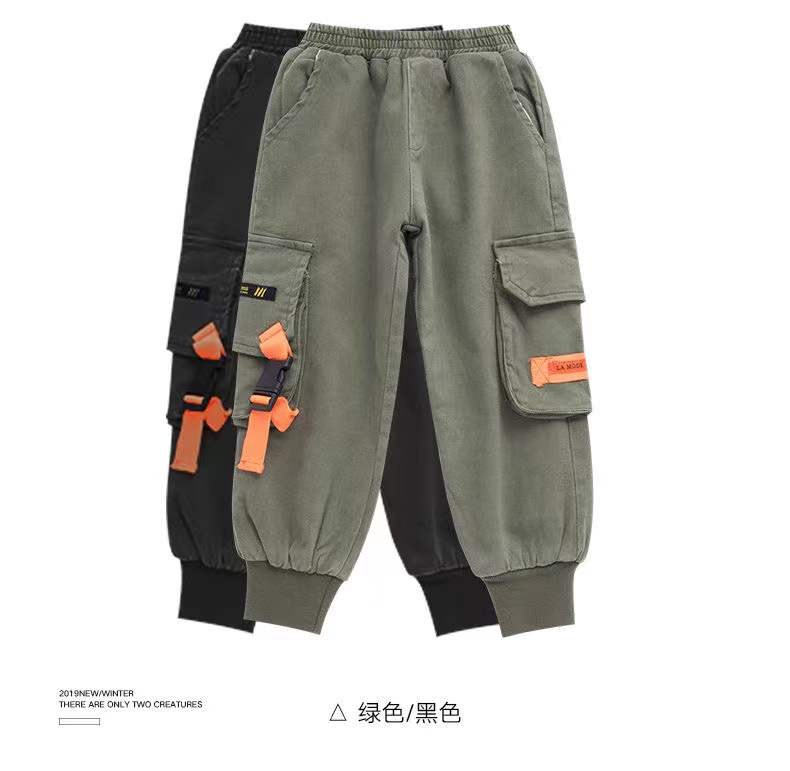 Pantalones Cargo de para niño, pantalón largo con bolsillos, ropa para niños de 4, 5, 6, 7, 8, 9, 10, 11 y 12 años, novedad de primavera