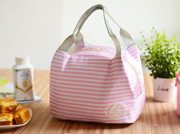 eTya Stripe Insulated Lunch Bag Tote Travel Picnic Bags for Women Men Kids Fresh Cooler Thermal Food Storage Lunch Box: 10