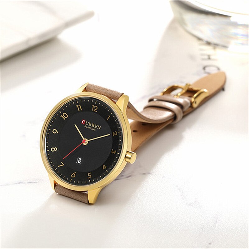 Slanke Lederen Horloge Voor Vrouwen Fahion Quartz Vrouwelijke Klok Met Datum Digitale Horloge Dames Casual Horloges Montre Femme