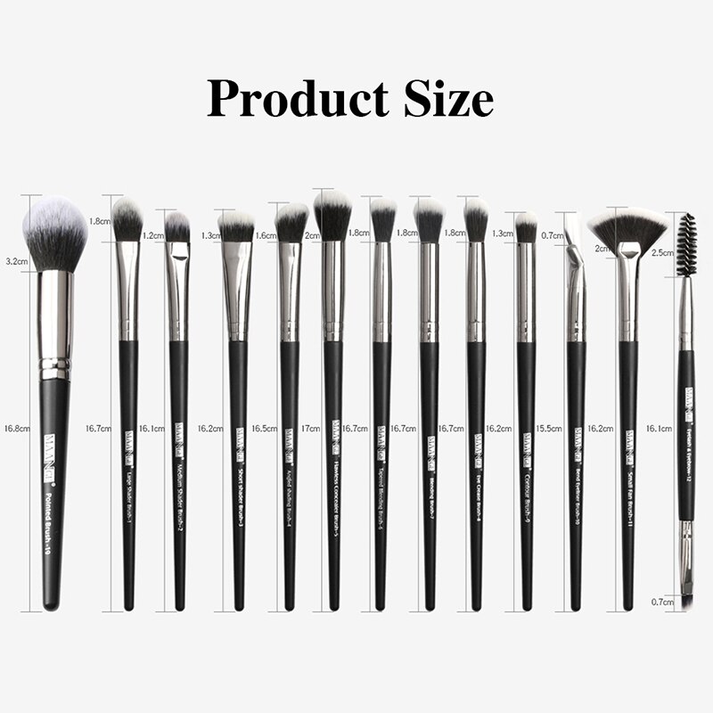 13pcs Pro Makeup Brushes Set Eye Shadow Blending Eyeliner Eyelash Eyebrow Brushes For Make Up Brush Tool Kit Maquiagem