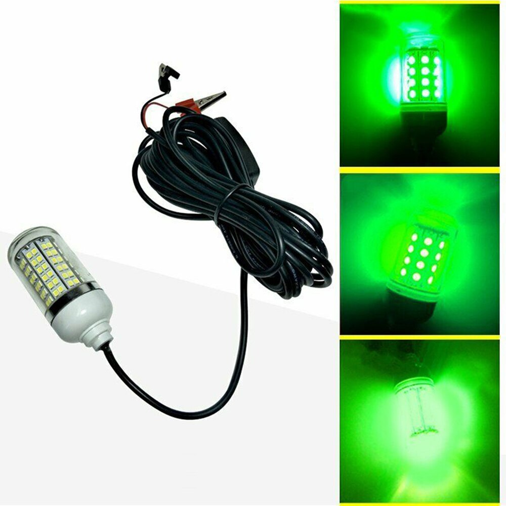 15W 108LED Groen Dompelpompen Night Vissen Licht Boot Deep Onderwater Verlichting Voor Aantrekken Van Vis Led Vissen Levert 12V: Default Title