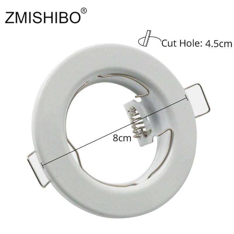 ZMISHIBO LED Downlight 75mm 90mm Cut Gat Verzonken Plafond Spot Lamp Fitting Frame Lamp Vervangbare MR16 GU5.3/ GU10/E27 Sockets