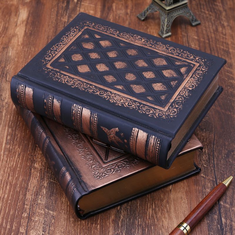 Retro Vintage Journal Diary Notebook Leather Blank Hard Cover Sketchbook Paper Stationery Travel