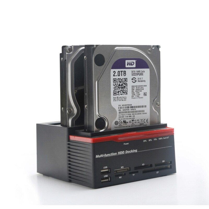 All In 1 Hard Drive Docking Station Usb 3.0 To Sata External Cloning Function Hard Disk Base High Speed With Card Reader