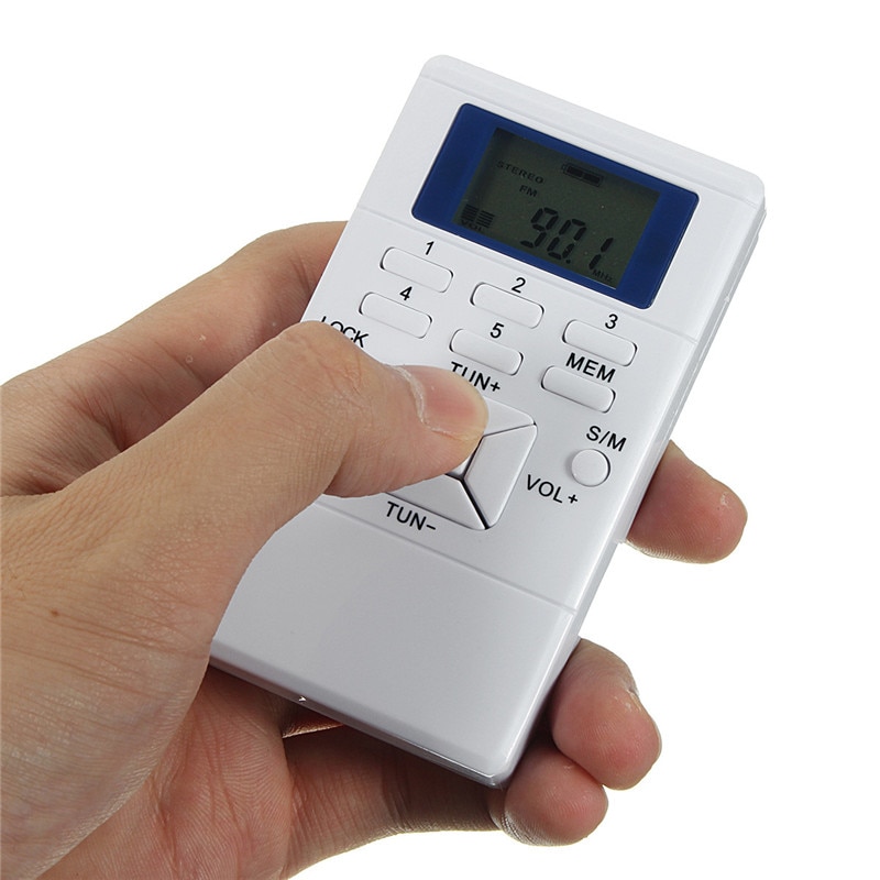 LEORY Mini Radio Frequency Modulation Radio FM Digital LED Signal Processing Receiver with 3.5mm Earphone