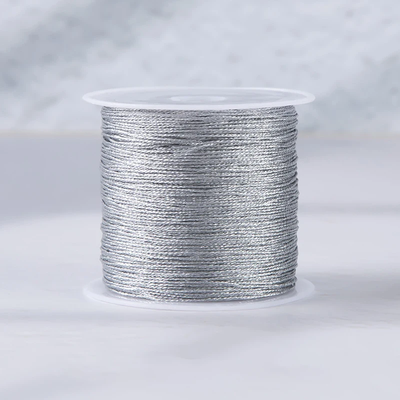 0.2mm-0.8mm Gold/Silver/Gradient Macrame Cord Thread Braided String for DIY Bracelet Necklace Tassels Beading Craft Accessories: 4mm / Antique Brass