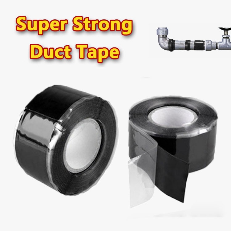 1.5M/ Waterproof Super Strong Duct Tape Silicone Rubber Fix Fiber Water Pipeline Scotch Pipe Repair Tape Adhesive Tape