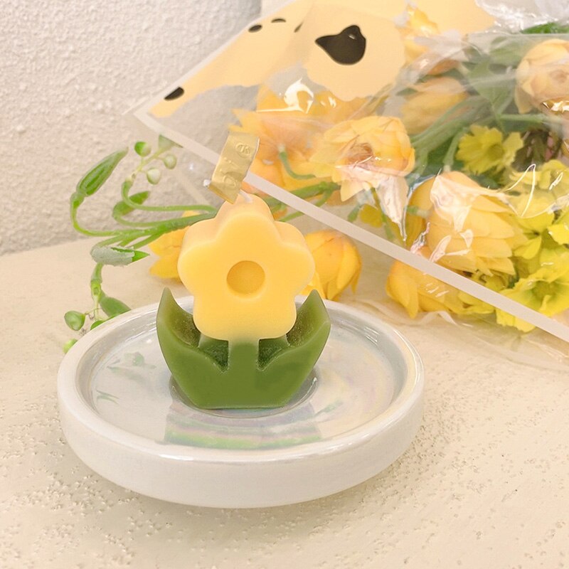 Kreative Blumen bilden Duft Kerze Hause Dekoration Foto Stütze Handgemachte Aromatherapie Kerze Diy Geburtstag Schreibtisch Dekor