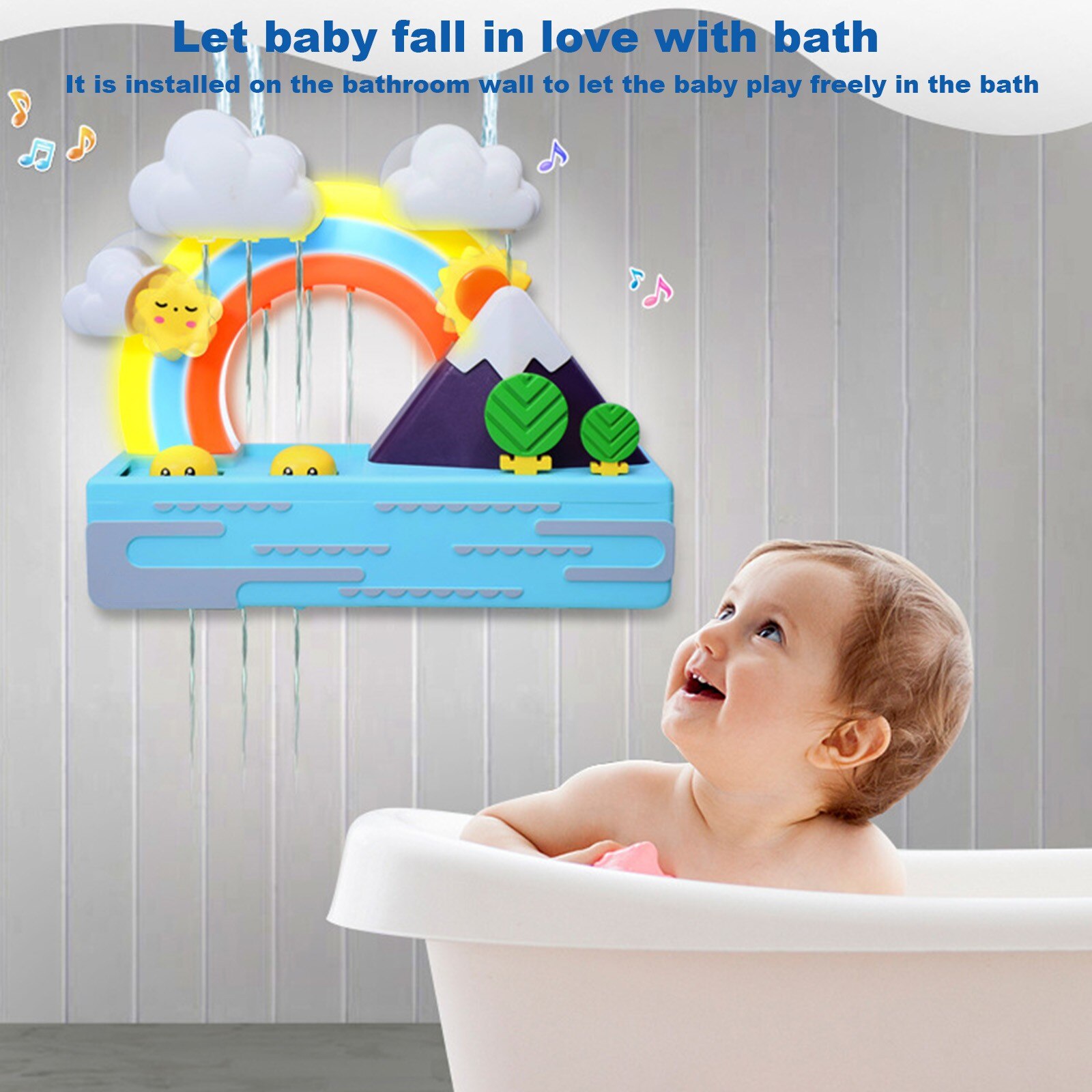 Bad Zuignappen Bad Speelgoed Zachte Eva Kids Baby Badkamer Water Speelgoed Vroege Educatief Zuig Up Vis Baden Speelgoed Licht muziek