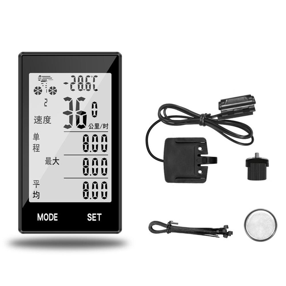 Fiets Computer Met Lcd Digitale Display Waterdichte Fiets Kilometerstand Snelheidsmeter Fietsen Stopwatch Rijden Accessoires Tool: Blauw