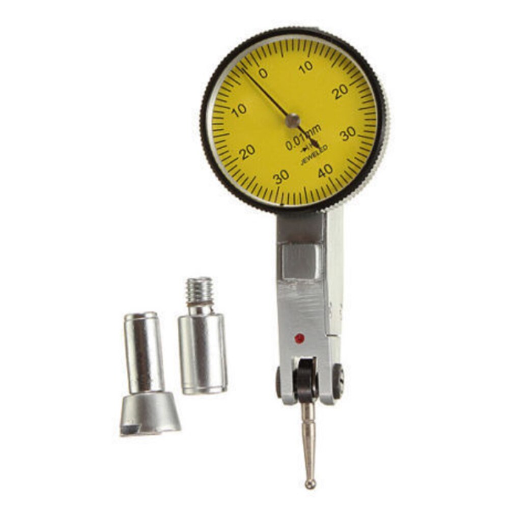 0.08mm presis måleskive testindikator måleur testindikator presisjonsmetrisk med svalehaleskinner + urkasseindikator