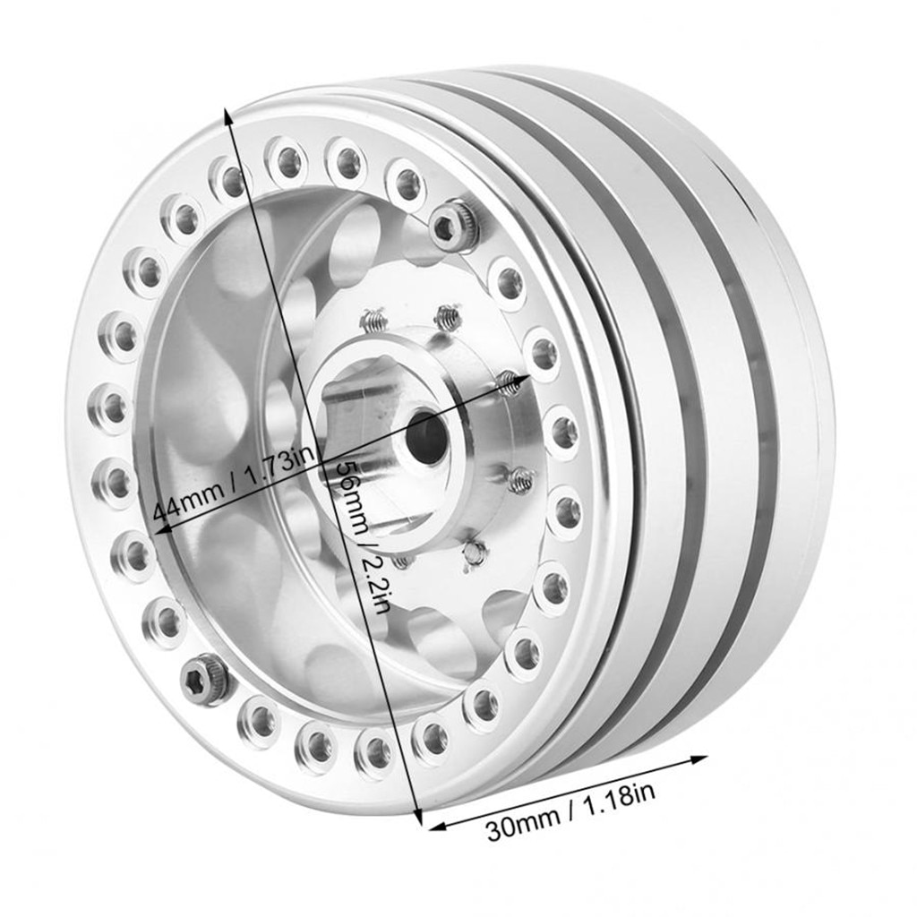 4 Set Aluminium 1.9 ''Beadlock Wielen Velgen Voor 1/10 Rc Rock Crawler Auto TRX4 D90 SCX10 90046 1/10 Rc auto
