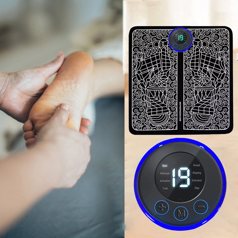 Masseur de pieds, coussin de Massage électrique Portable pliable avec réglage à plusieurs vitesses pour dispositif de Relaxation du corps, Rechargeable