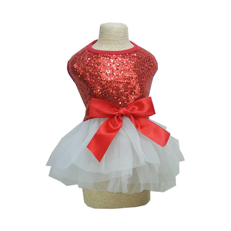 Ropa de verano para mascotas, vestido de encaje para perros, falda de princesa para perros, vestidos de boda para perros, faldas para mascotas, vestido para gatos: red / L