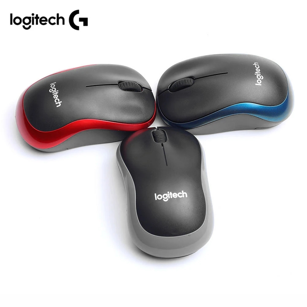 Original logitech  m185 trådlös mus 2.4 ghz 1000 dpi 3 knappar tyst spelmöss optisk navigation för pc/laptop-mus gamer