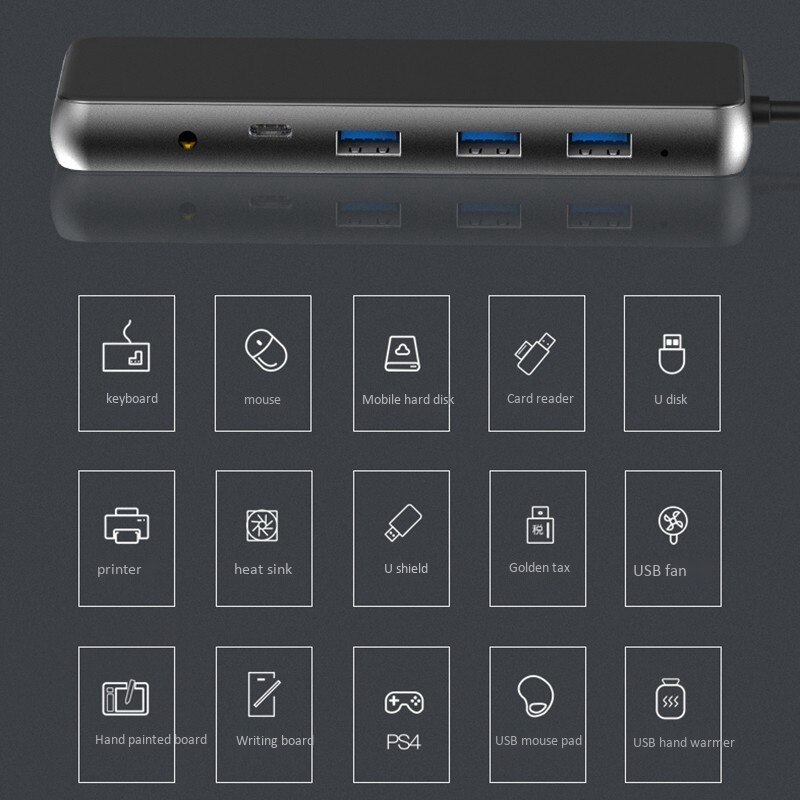 12 In 1 Type C Usb Hub Docking Station USB3.1 Naar Ethernet Poort/Hdmi/Vga/Audio/pd Hub Voor Pro Thunderbolt