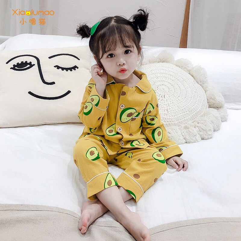 Pajamas kids Baby pajamas cotton children's clothing from 2 to 7 years old cotton autumn pajamas set 3-8Y clothing
