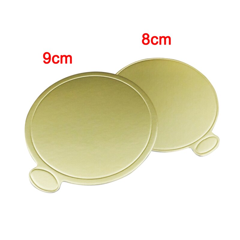 100 Stks/set Mousse Cake Boards Goud Papier Dessert Display Tray Verjaardag Bruiloft Cake Decoratieve Tools RT99