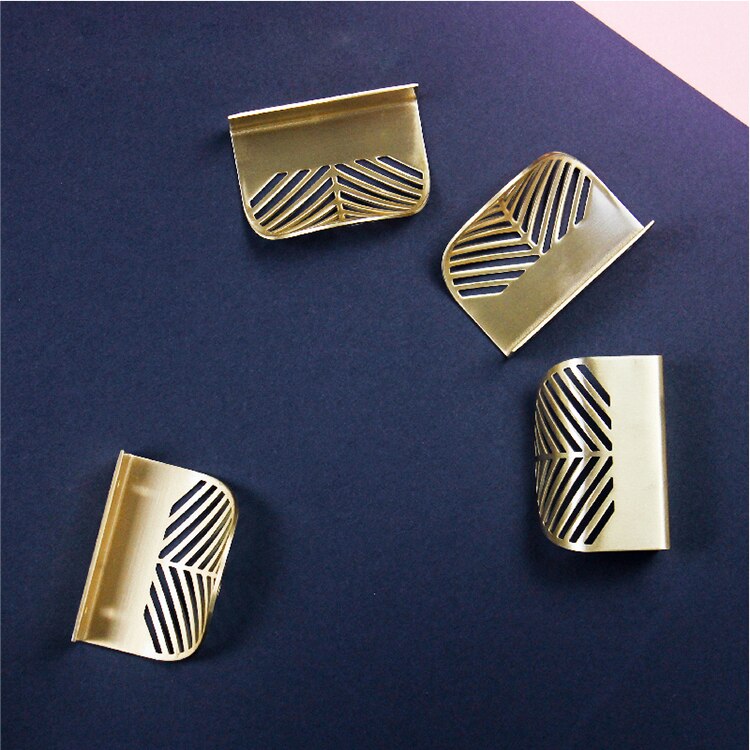 Satin Cabinet Pulls Modern Furniture Cabinet Metal Brass Drawer Leaf Handle Bedroom Drawer Dresser Wardrobe Shoe Cabinet Knob