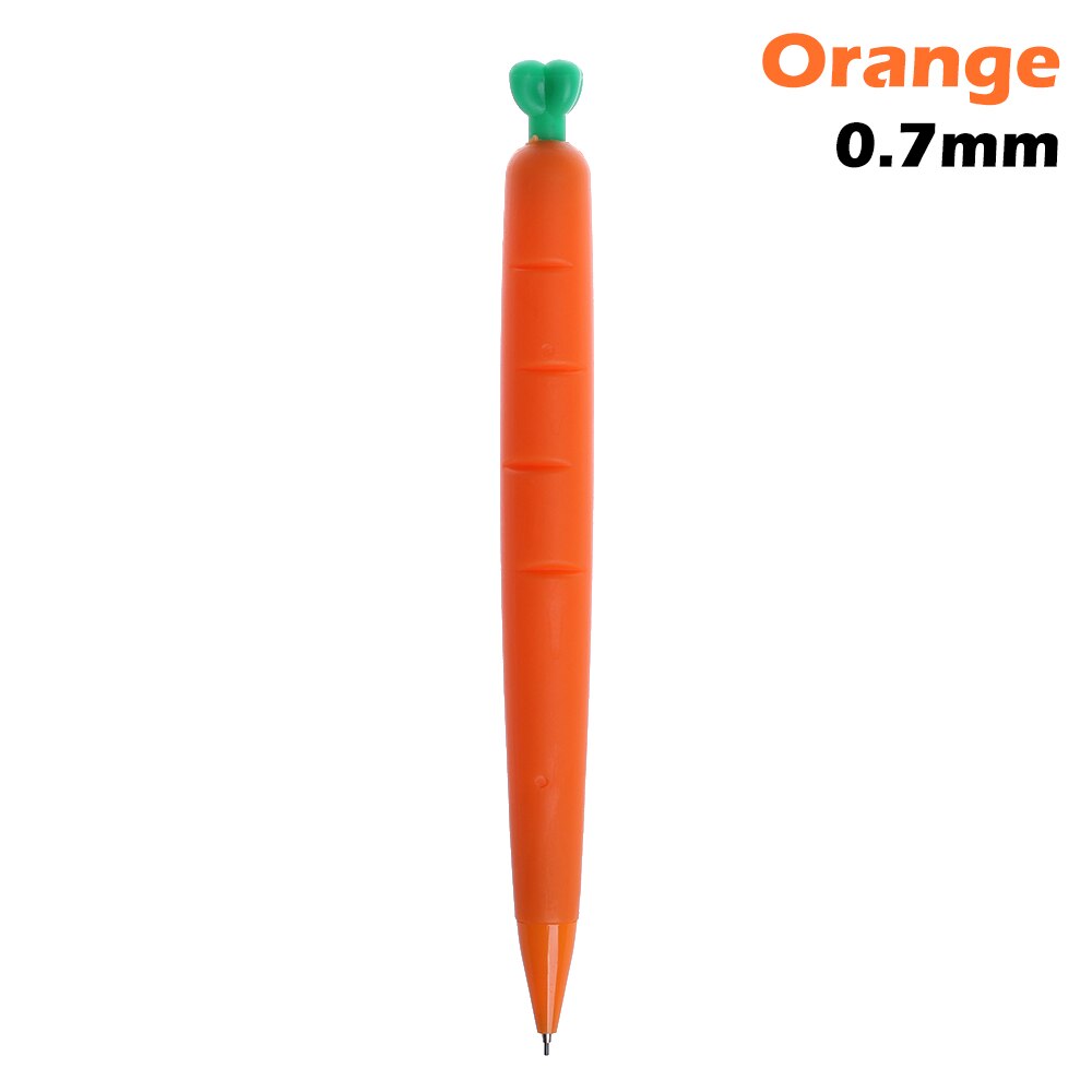 0.5/0.7mm Mechanical Pencils Smooth Automatic Drawing Pen Cute Carrot Cactus Corn Pen School Office Supplies Stationery: orange - 0.7mm