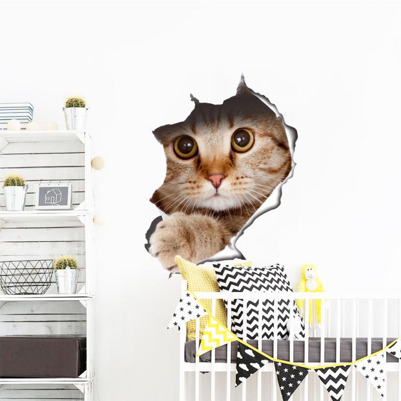 3D Cartoon Wall Stickers Cartoon DIY Toilet Wall Waterproof Kitchen Window Refrigerator Home Living Room Stickers Decor TXTB1