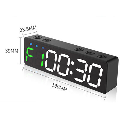 Gym timer led träning kolck nedräkning/upp klocka ultratydlig digital display multi-scener led timer hem gym fitness: B