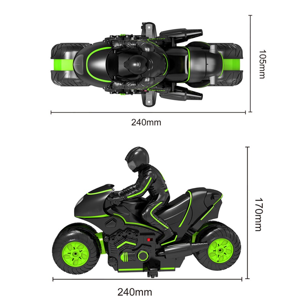 2.4Ghz High Speed Rock Crawler RC Motorbike Vehicle Rotating Car Toy Double Sided Stunt Car 360 Degree Remote Control Motorcycle