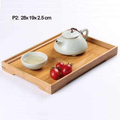Completed Size Natural Bamboo Tea Tray Restaurant Serve Teaboard Matcha Tea Ceremony Serving Tea Set Accessory Holder: P2