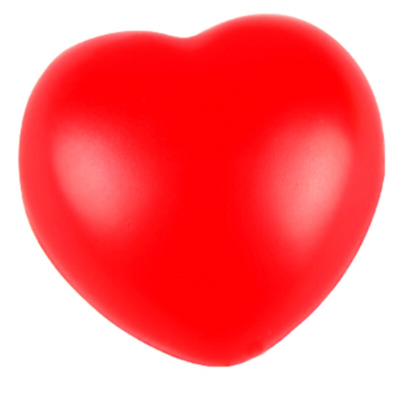 1Pcs Funny Soft Foam Anti Stress Ball Toys Squeeze Heart Shaped Ball Stress Pressure Relief Relax Novelty Fun Vent Gag Toy