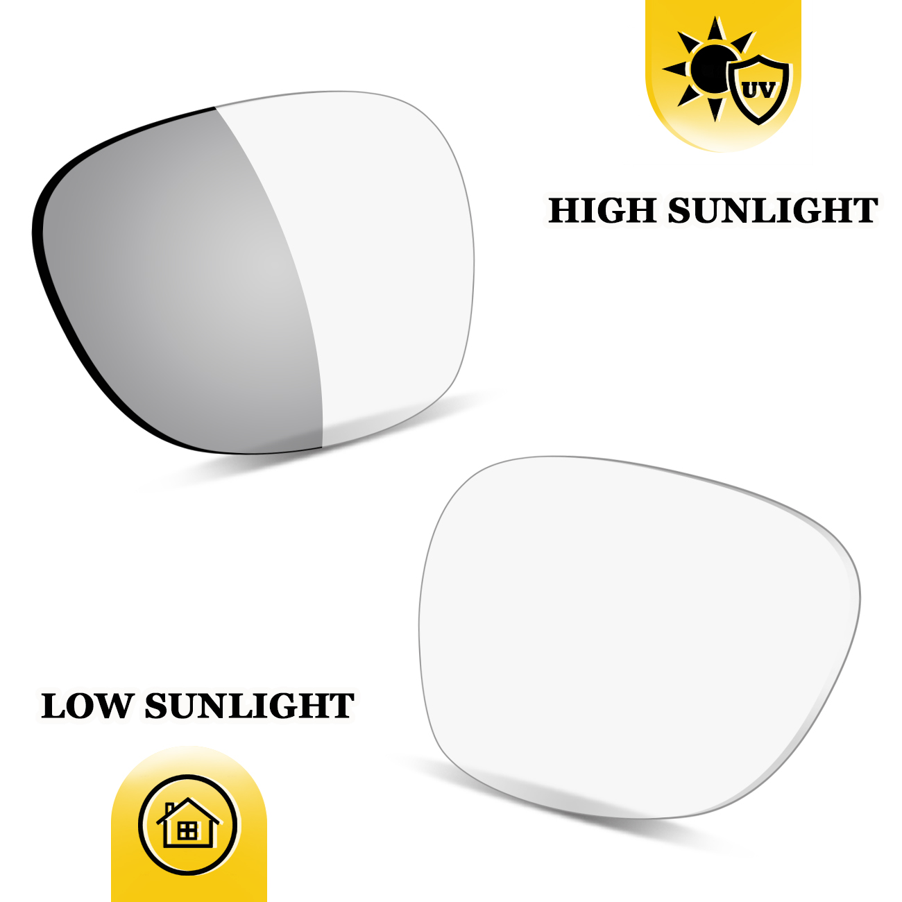 Fotochromatische premium vervangingslenzen voor meta wayfarer (gen 1) rw4006 ( gen 2) rw4012 50mm ai-brillen – niet-gepolariseerd): Marineblauw