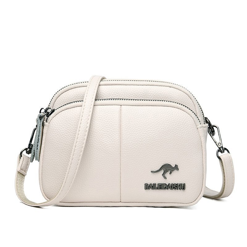 Casual zachte leren kleine schoudertassen voor vrouwen eenvoudige dames crossbody tas merk handtassen